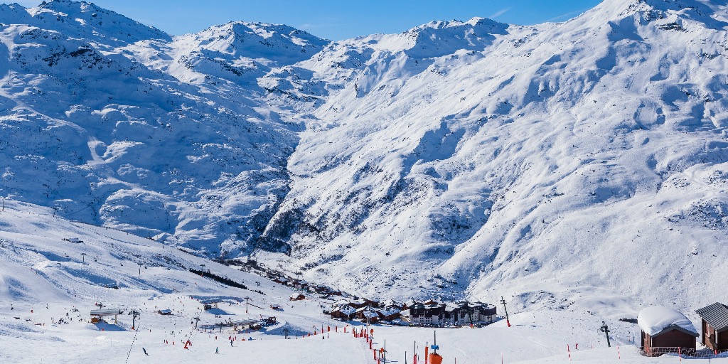 Vallei uitzicht op Val Thorens Frankrijk